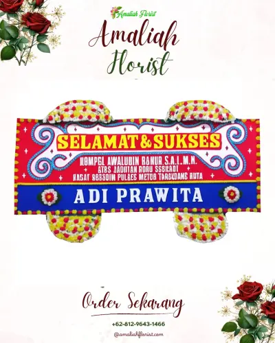 Karangan Bunga Ucapan Selamat di Purwoasri